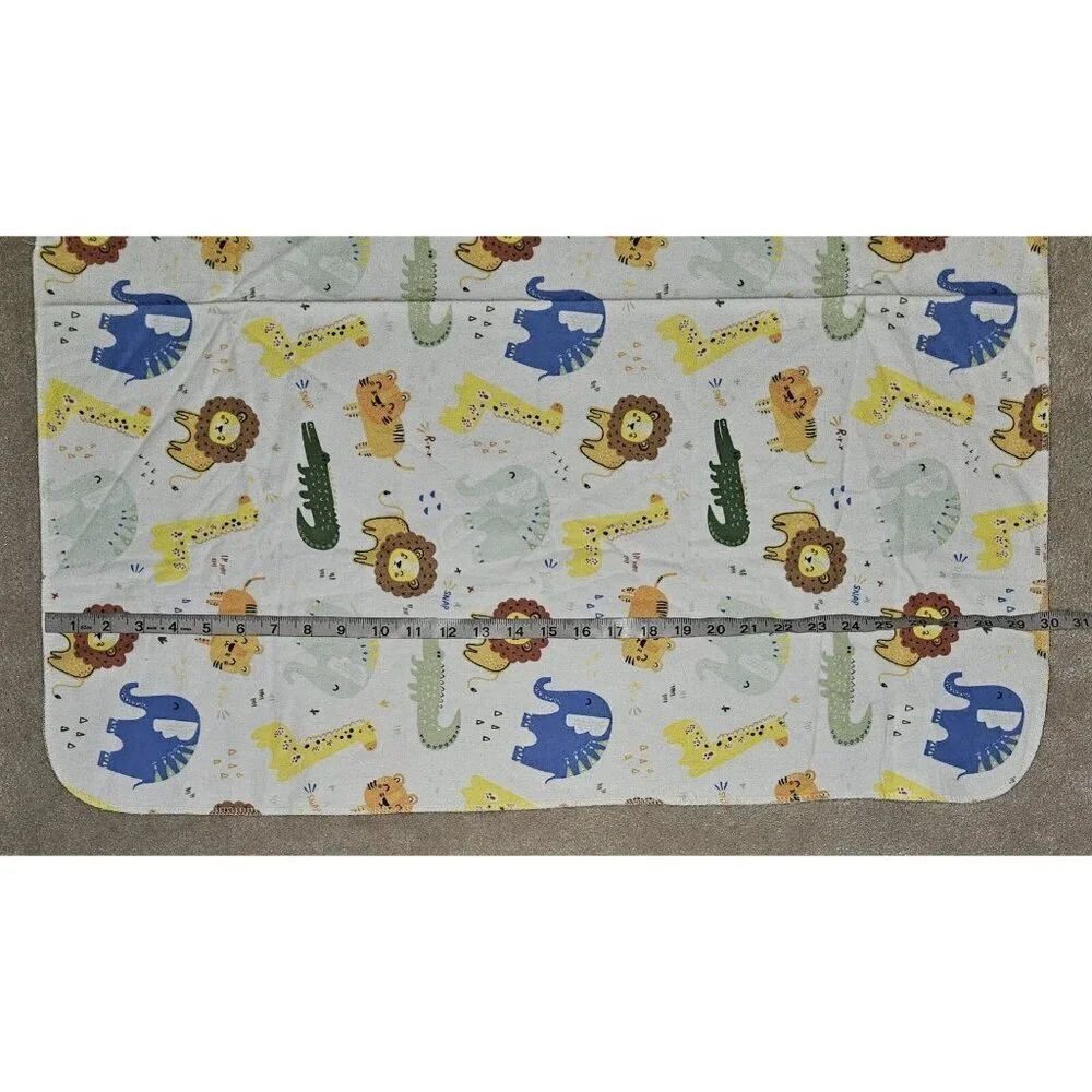 Parent's Choice Elephant Lion Giraffe Croc Receiving Blanket Cotton NEVER USED